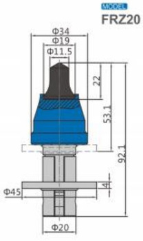 Ząb nóż frez FRZ20 z węglikiem spiekanym