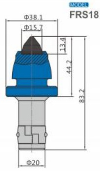 Ząb nóż frez FRS18 z węglikiem spiekanym