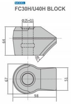 Gniazdo obsada noża FC30H/U40H bit holder