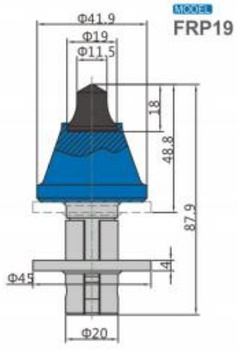 Ząb nóż frez FRP19 z węglikiem spiekanym