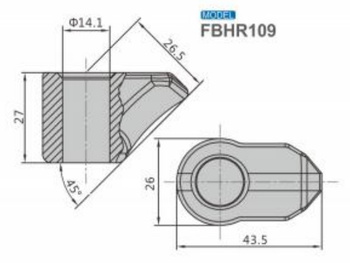 Gniazdo obsada noża FBHR109 bit holder