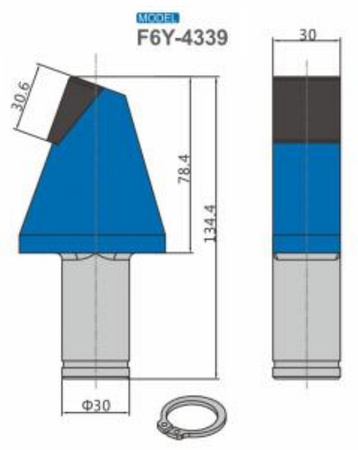 Ząb nóż frez F6Y-4339 z węglikiem spiekanym