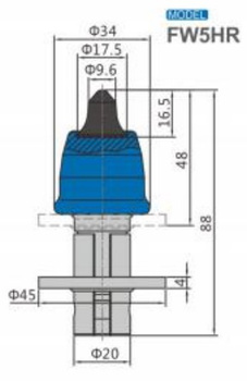 Ząb nóż frez FW5HR z węglikiem spiekanym