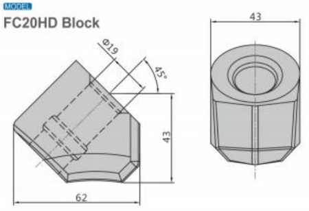 Gniazdo obsada noża FC20HD bit holder