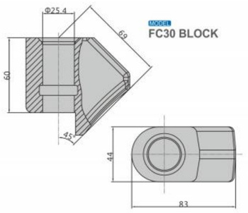 Gniazdo obsada noża FC30 bit holder