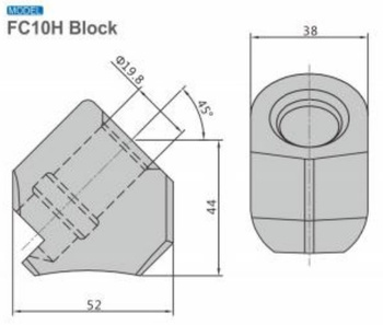 Gniazdo obsada noża FC10H Block bit holder