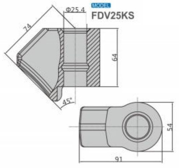 Gniazdo obsada noża FDV25KS bit holder