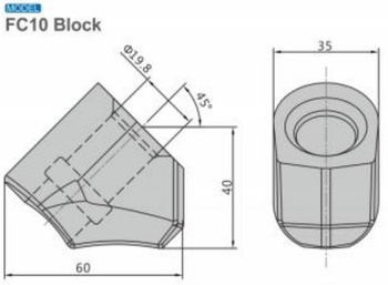 Gniazdo obsada noża FC10 bit holder