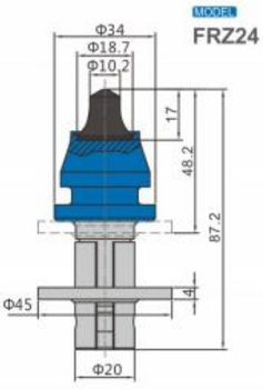 Ząb nóż frez FRZ24 z węglikiem spiekanym