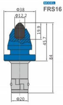 Ząb nóż frez FRS16 z węglikiem spiekanym