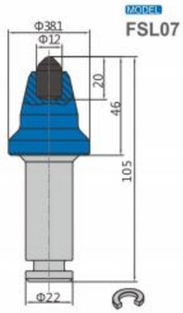 Ząb nóż frez FSL07 z węglikiem spiekanym
