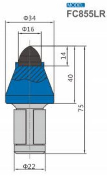 Ząb nóż frez FC855LR z węglikiem spiekanym