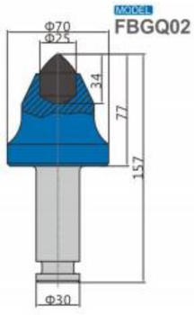 Ząb nóż frez FBGQ02 z węglikiem spiekanym