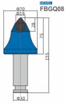 Ząb nóż frez FBGQ08 z węglikiem spiekanym