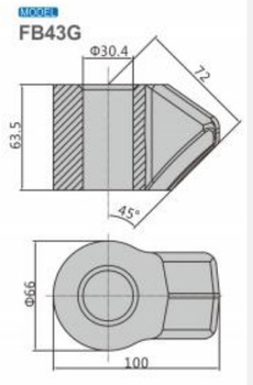 Gniazdo obsada noża FB43G bit holder