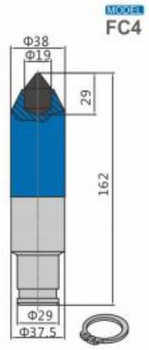 Ząb nóż frez FC4 z węglikiem spiekanym