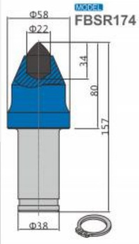 Ząb nóż frez FBSR174 z węglikiem spiekanym