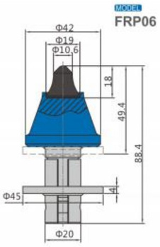 Ząb nóż frez FRP06 z węglikiem spiekanym