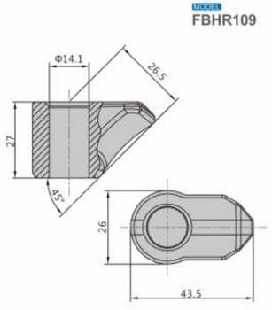 Gniazdo obsada noża FBHR109 Block bit holder