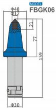 Ząb nóż frez FBGK06 z węglikiem spiekanym
