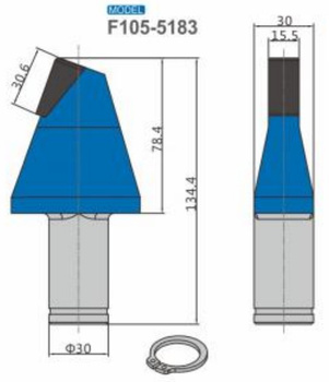 Ząb nóż frez F105-5183 z węglikiem spiekanym