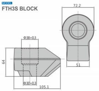 Gniazdo obsada noża FTH3S BLOCK bit holder