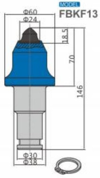 Ząb nóż frez FBKF13 z węglikiem spiekanym