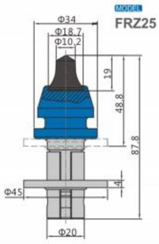 Ząb nóż frez FRZ25 z węglikiem spiekanym