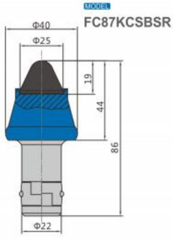 Ząb nóż frez FC87KCSBSR1 z węglikiem spiekanym