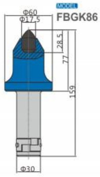 Ząb nóż frez FBGK86 z węglikiem spiekanym