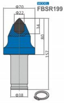 Ząb nóż frez FBSR199 z węglikiem spiekanym