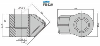 Gniazdo obsada noża FB43H bit holder