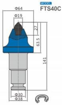 Ząb nóż frez FTS40C z węglikiem spiekanym