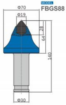 Ząb nóż frez FBGS88 z węglikiem spiekanym
