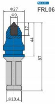 Ząb nóż frez FRL06 z węglikiem spiekanym