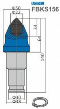 Ząb nóż frez FBKS156 z węglikiem spiekanym