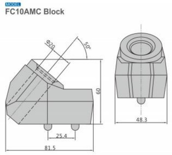 Gniazdo obsada noża FC10AMC Block bit holder