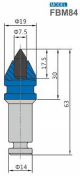 Ząb nóż frez FBM84 z węglikiem spiekanym