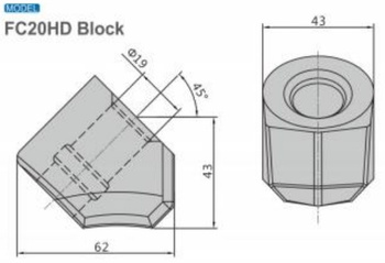 Gniazdo obsada noża FC20HD bit holder