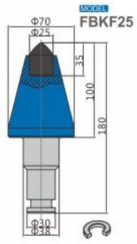 Ząb nóż frez FBKF25 z węglikiem spiekanym
