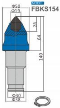 Ząb nóż frez FBKS154 z węglikiem spiekanym
