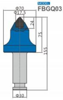 Ząb nóż frez FBGQ03 z węglikiem spiekanym